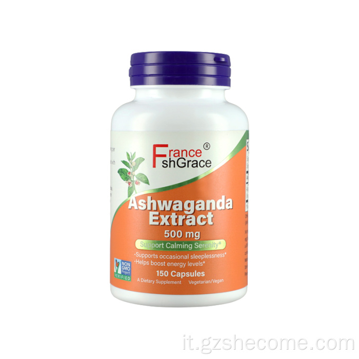 Estratto di Ashwagandha organico Supplemento da 500 mg